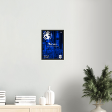 Load image into Gallery viewer, 'Trouble With A Plan' Blue Premium Matte Paper Metal Framed Poster