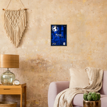 Load image into Gallery viewer, 'Trouble With A Plan' Blue Premium Matte Paper Metal Framed Poster
