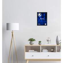 Load image into Gallery viewer, 'Trouble With A Plan' Blue Premium Matte Paper Metal Framed Poster

